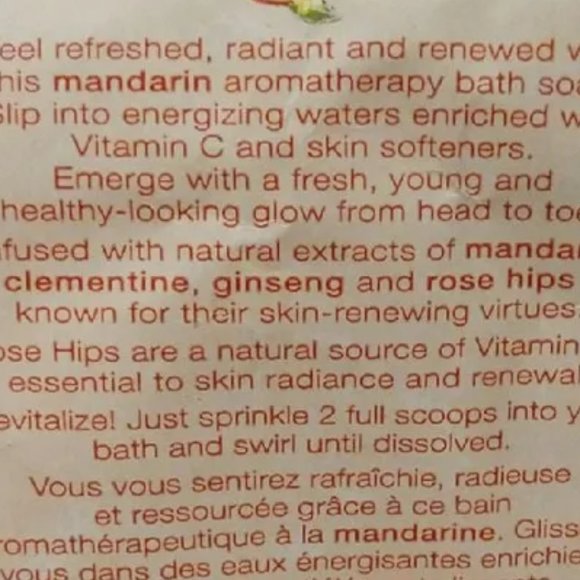 The Healing Garden Mandarintherapy Radiance & Renewal Body Soak -10 oz - Picture 3 of 3